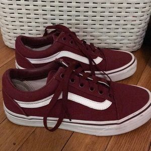 Maroon Vans Sneakers